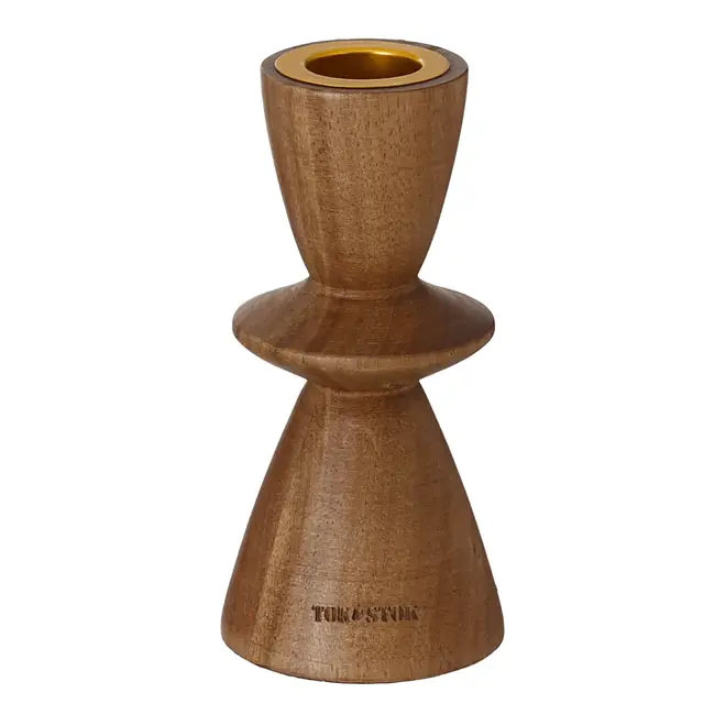 SUPORTE VELA/CASTIÇAL 11 CM ACÁCIA - ACÁCIA/OURO - Foto 2