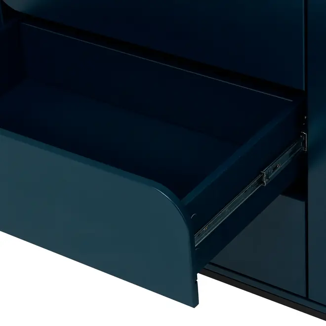 BUFFET 2 PORTAS/3 GAVETAS 1,80 M X 45 CM NASH - VERDE ESCARAVELHO/PRETO - Foto 10
