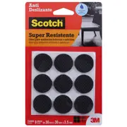 PROTETOR ANTIDESLIZANTE REDONDO GRANDE 3 CM X 3 CM COM 9 3M - PRETO - Foto 2
