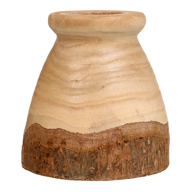 VASO 12 CM PAVLOVNA - PAULOWNIA/ENCERADO CASTANHO - Foto 1