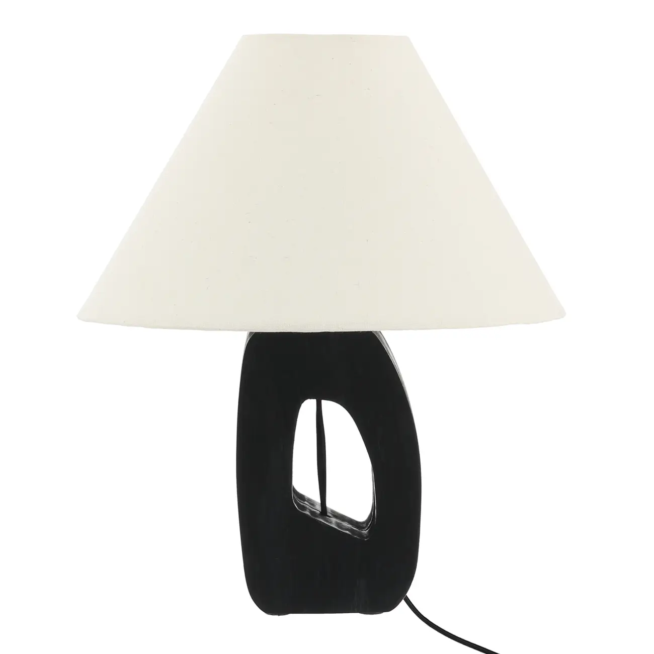 LUMINÁRIA DE MESA ÉBANY C/CUP A - EBANIZADO/NATURAL - Foto 1