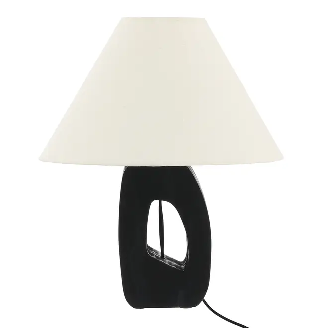 LUMINÁRIA DE MESA ÉBANY C/CUP A - EBANIZADO/NATURAL - Foto 1