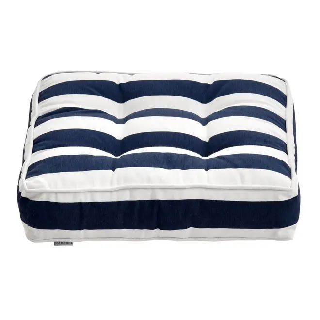 FUTON 40 CM X 40 CM BLUESTRIPE - BRANCO/AZUL ESCURO - Foto 3