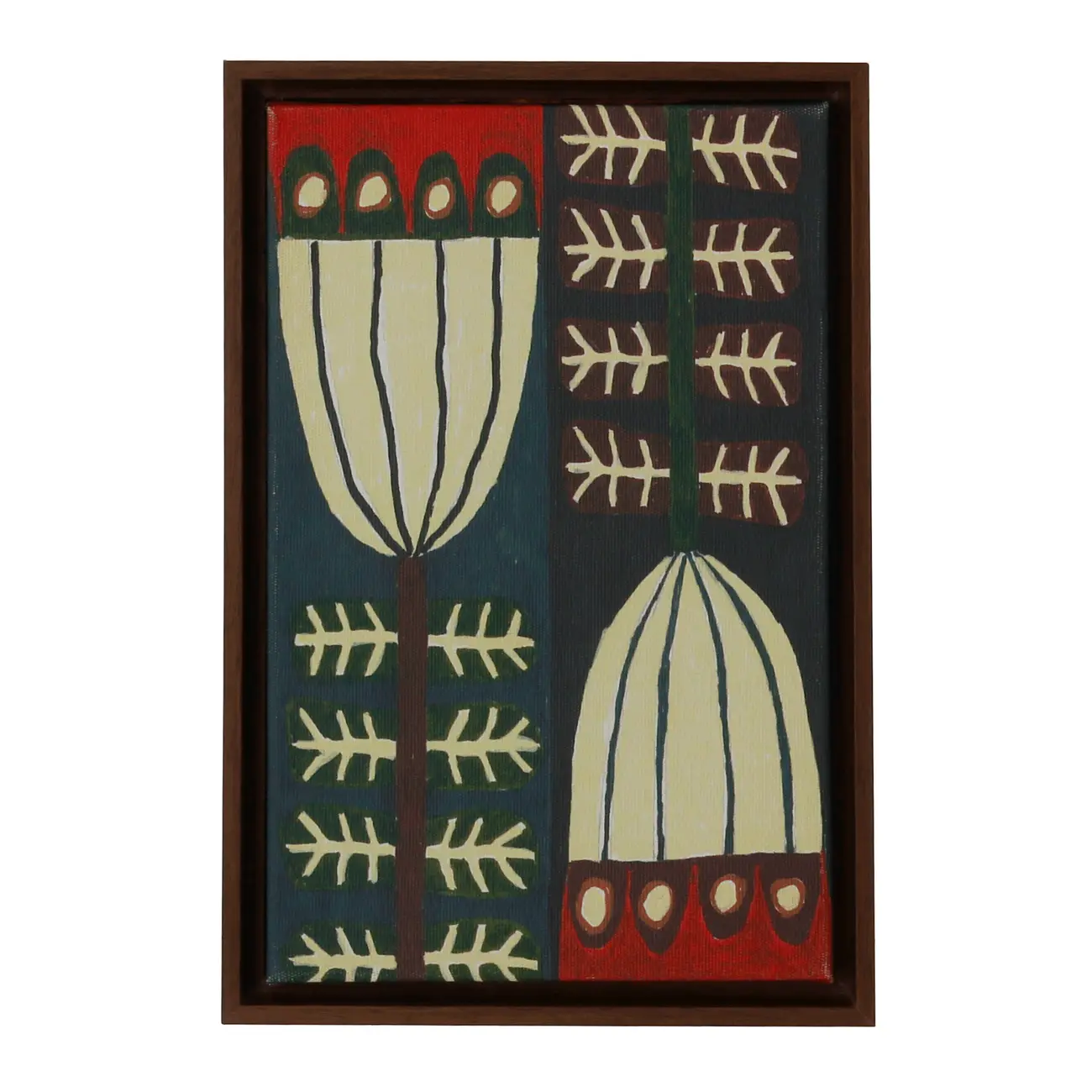 QUADRO 30 CM X 20 CM PAISAGISTA FLOR - PAU FERRO/MULTICOR - Foto 1