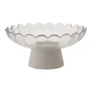 CENTRO DE MESA 25 CM LOUIS - INCOLOR/CINZA - Foto 1