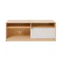 RACK 2 PORTAS DE CORRER 1,35 M X 39 CM WINK - NATURAL WASHED/BRANCO - Foto 4