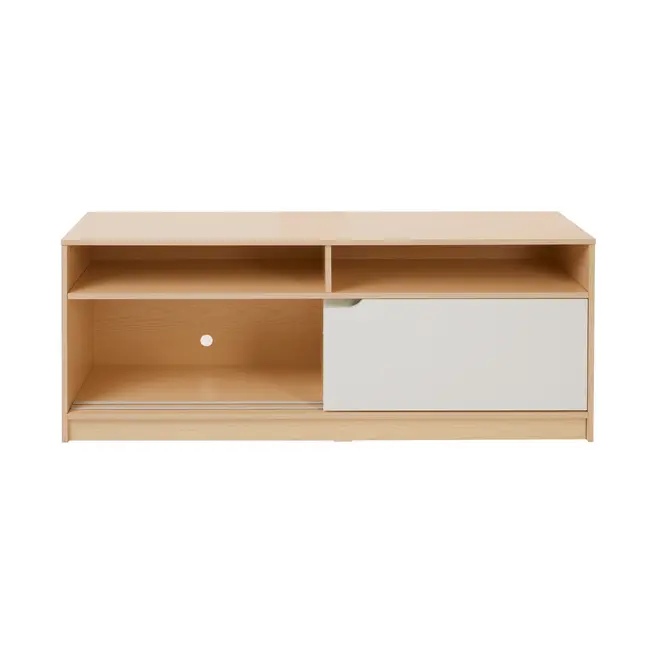 RACK 2 PORTAS DE CORRER 1,35 M X 39 CM WINK - NATURAL WASHED/BRANCO - Foto 4