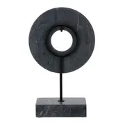 ADORNO MESA 33 CM GEOMARBLE - PRETO/CINZA - Foto 5