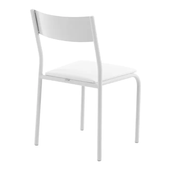 CADEIRA DE JANTAR EMPILHÁVEL TALK - BRANCO/BRANCO - Foto 4