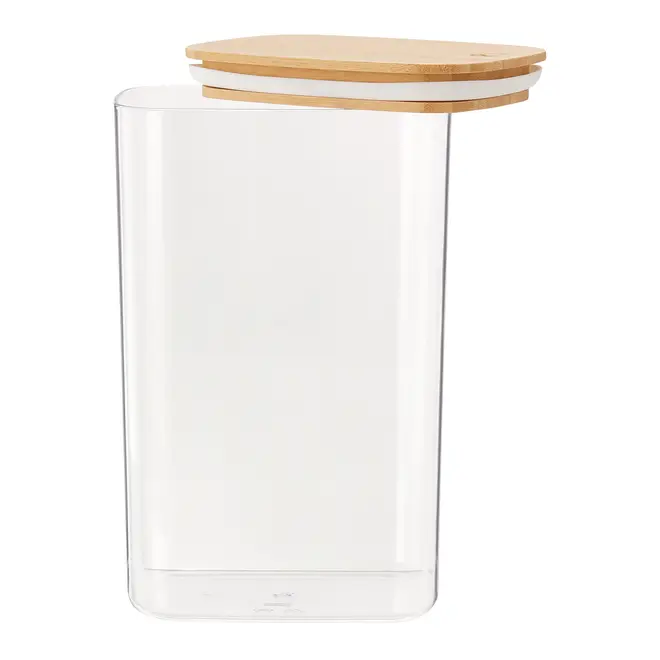 POTE HERMÉTICO 2,3 L BAMBUCCI - INCOLOR/BAMBU - Foto 4