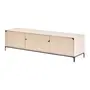 RACK 3 PORTAS/1 GAVETA 1,80 M X 45 CM NASH - AREIA/PRETO - Foto 2