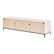 RACK 3 PORTAS/1 GAVETA 1,80 M X 45 CM NASH - AREIA/PRETO - Foto 2
