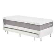 CAMA BOX SOLT 88 C/INF TATOU LÁTEX/MAX - CINZA/BRANCO - Foto 2