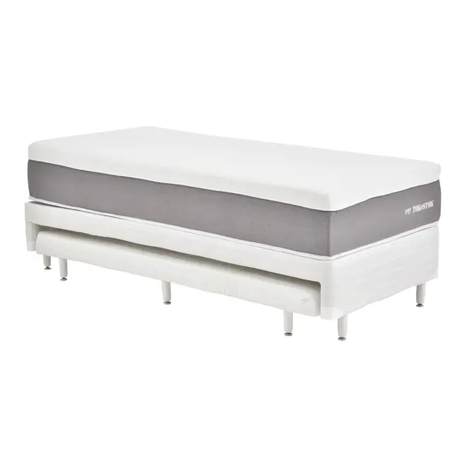 CAMA BOX SOLT 88 C/INF TATOU LÁTEX/MAX - CINZA/BRANCO - Foto 2