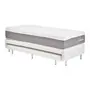 CAMA BOX SOLT 88 C/INF TATOU LÁTEX/MAX - CINZA/BRANCO - Foto 2