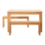 MESA COM 2 BANCOS ALENTEJO - AMÊNDOA/AMÊNDOA - Foto 2
