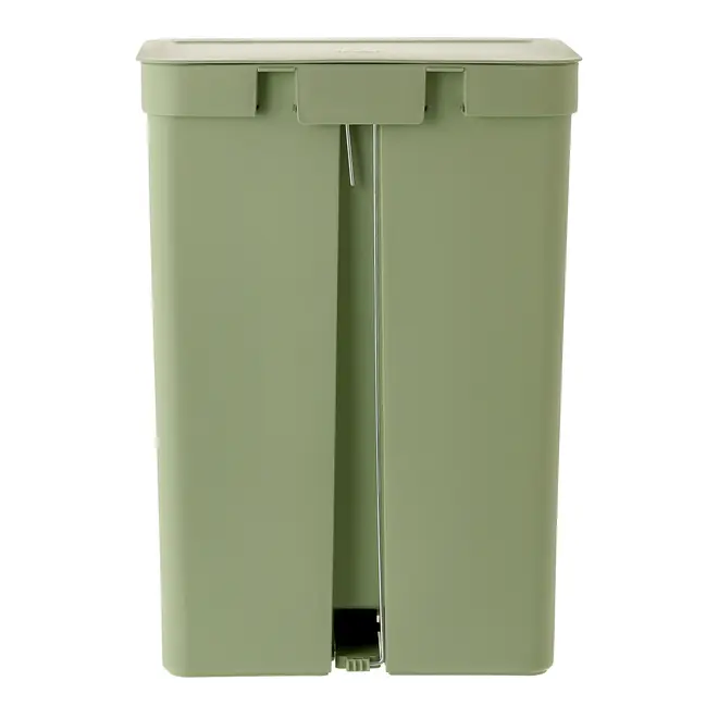 LIXEIRA DUPLA COM PEDAL 30 L TRIUM - SÁLVIA/CINZA - Foto 8