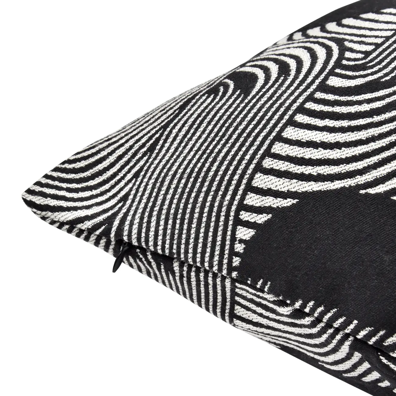 CAPA PARA ALMOFADA 45 CM X 45 CM SINUOUS - PRETO/CREAM - Foto 2