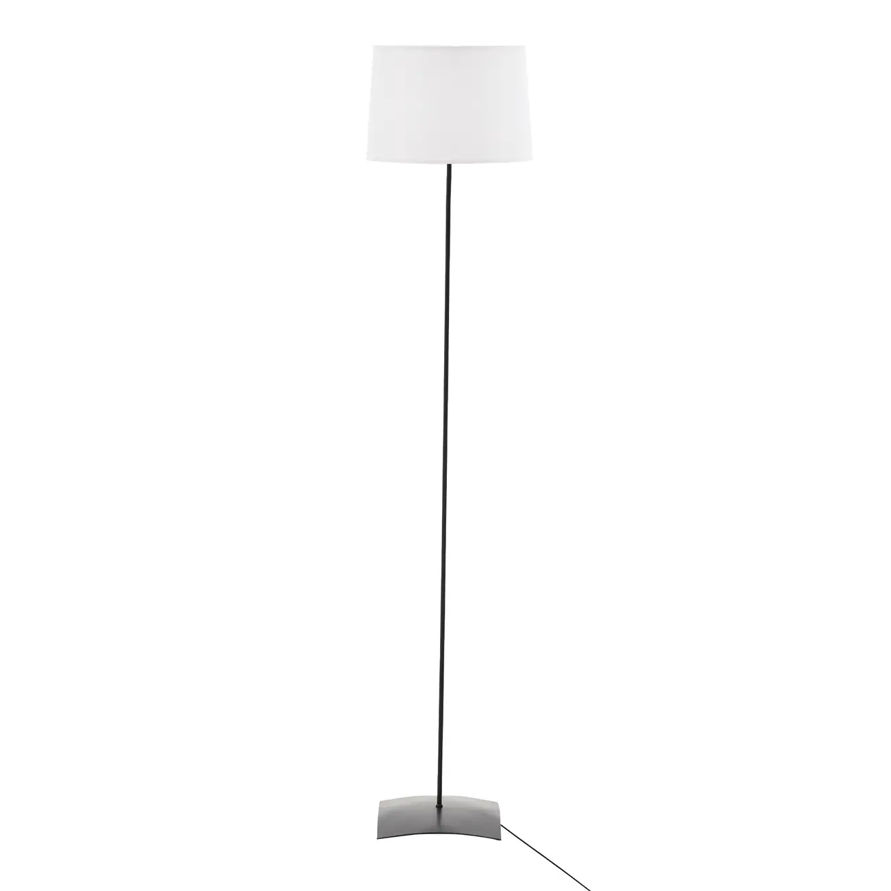 LUMINÁRIA DE CHÃO ALINE C/CÚPULA K - PRETO/BRANCO - Foto 1