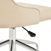 CADEIRA HOME OFFICE DANDY - BEGE/CROMADO - Foto 6