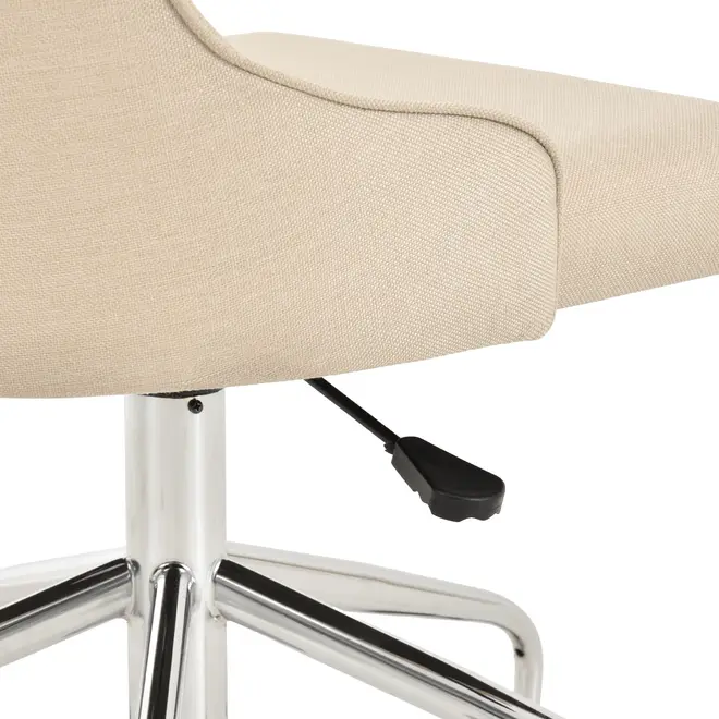 CADEIRA HOME OFFICE DANDY - BEGE/CROMADO - Foto 6