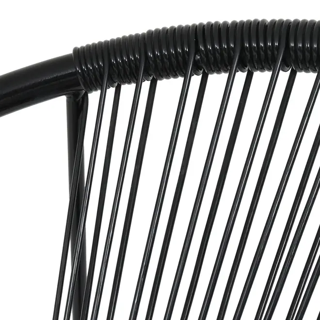 POLTRONA ESPAGUETE STRING - PRETO/PRETO - Foto 7