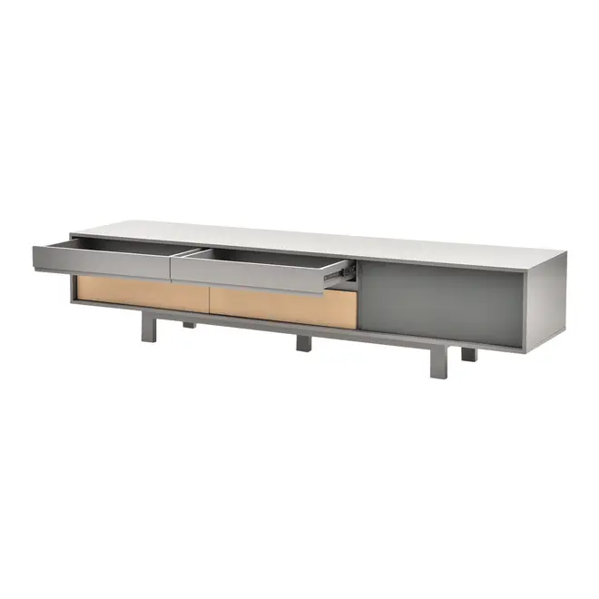 RACK 4 GAVETAS/1 PORTA 2,10 M X 46 CM LITHO - ESTANHO/KONKRET - Foto 10
