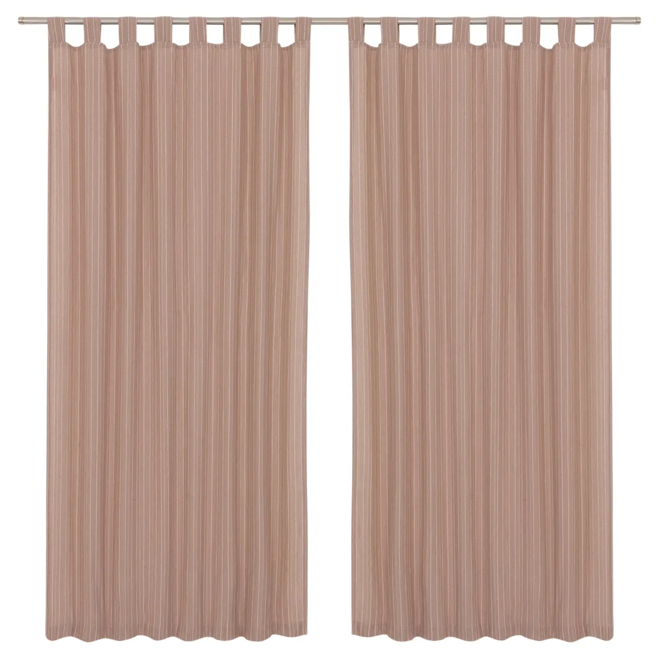 CORTINA 2 PEÇAS 1,30 M X 2,30 M ORSAY - ROSA ANTIQUE/NATURAL - Foto 1