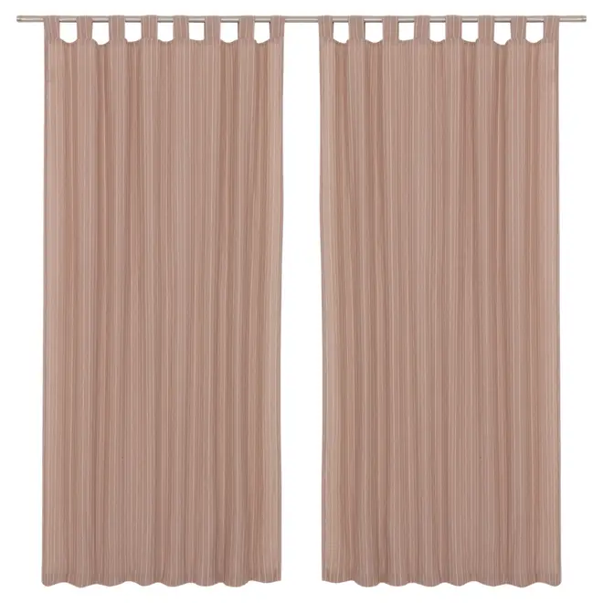 CORTINA 2 PEÇAS 1,30 M X 2,30 M ORSAY - ROSA ANTIQUE/NATURAL - Foto 1