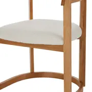 CADEIRA DE JANTAR COM BRAÇOS NIPOBOW - AMÊNDOA/NATURAL - Foto 8