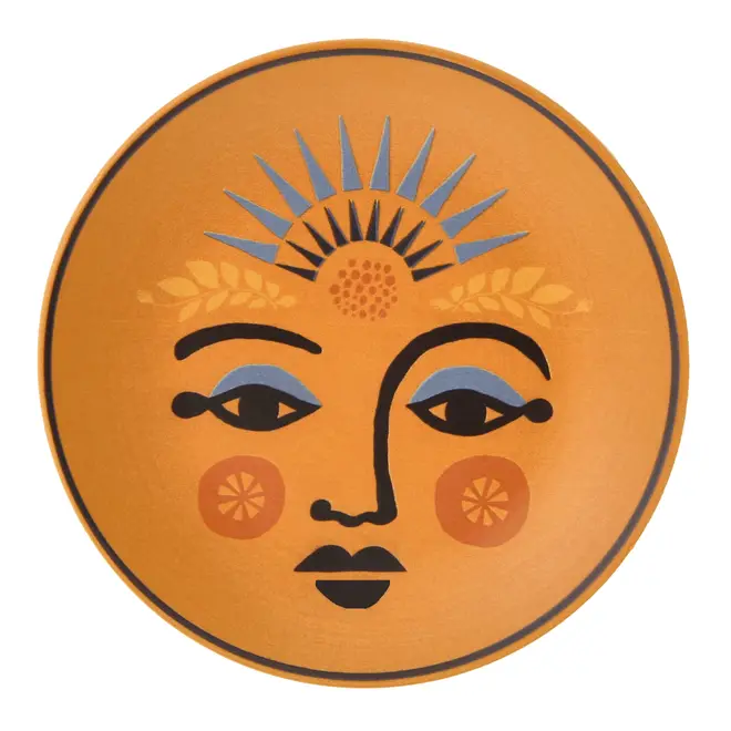 PRATO SOBREMESA MULHER PÁSSARO SOLAR - MULTICOR - Foto 1