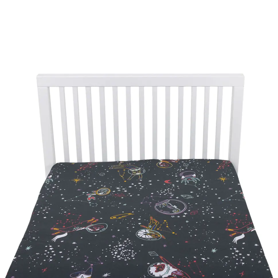 LENÇOL DE SOLTEIRO 1,60 M X 2,40 M ZOODIAC - CINZA/MULTICOR - Foto 3