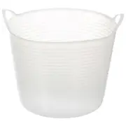 CESTO COM ALÇA 26 L DOBI - BRANCO TRANSLUCIDO - Foto 1
