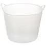 CESTO COM ALÇA 26 L DOBI - BRANCO TRANSLUCIDO - Foto 1