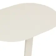 MESA LATERAL OVAL 50 CM X 35 CM THEKE - OFF WHITE - Foto 4