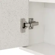 ARMÁRIO DE BANHEIRO COM ESPELHO 1 PORTA 80 CM X 70 CM SLEEK - BRANCO/PRATA - Foto 7