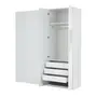 GUARDA-ROUPA DE CASAL 5 PORTAS 3 GAVETAS 45 MAXIMUS - BRANCO - Foto 8
