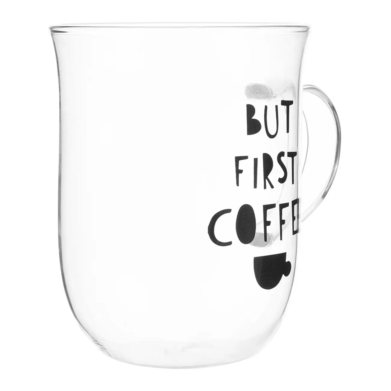 CANECA 350 ML BUT FIRST COFFEE - INCOLOR/PRETO - Foto 3