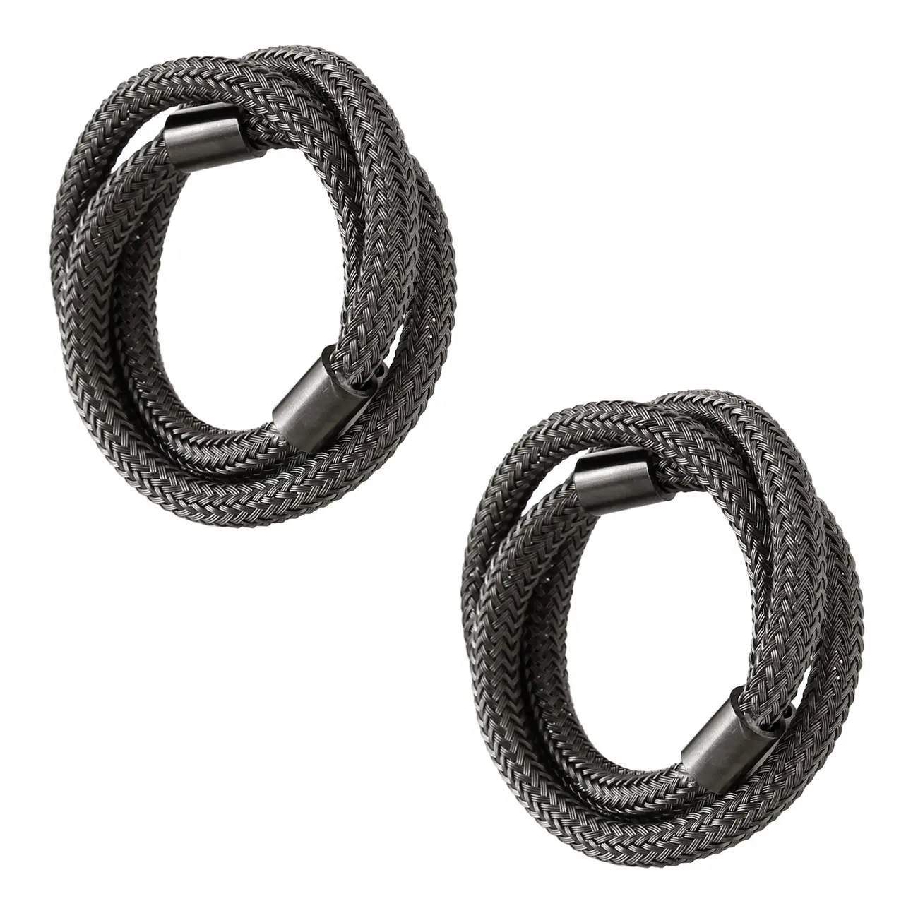 ARGOLA PARA GUARDANAPO CONJUNTO COM 2 PEÇAS CHAIN - GRAFITE - Foto 3
