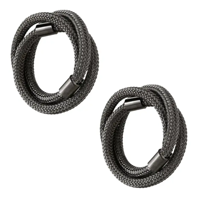 ARGOLA PARA GUARDANAPO CONJUNTO COM 2 PEÇAS CHAIN - GRAFITE - Foto 3