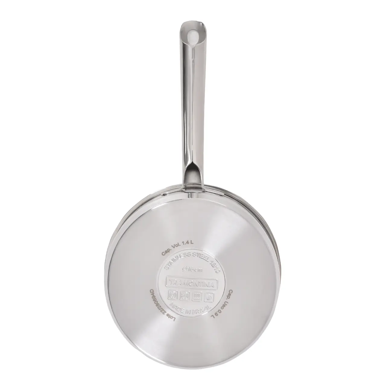 PANELA INDUÇÃO 16 CM UNA - INOX/INCOLOR - Foto 4