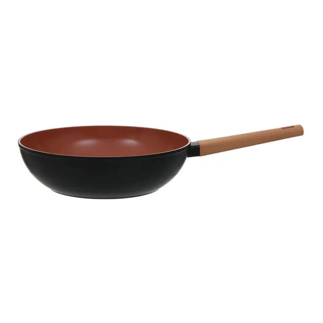WOK INDUÇÃO 28 CM NORMA - TERRACOTA/PRETO - Foto 5