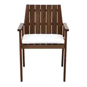 CADEIRA C/BRAÇOS E ALMOFADA LEME - TAMARINDO/BRANCO - Foto 2