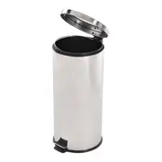 LIXEIRA COM PEDAL 30 L MALDEN - INOX/PRETO - Foto 4