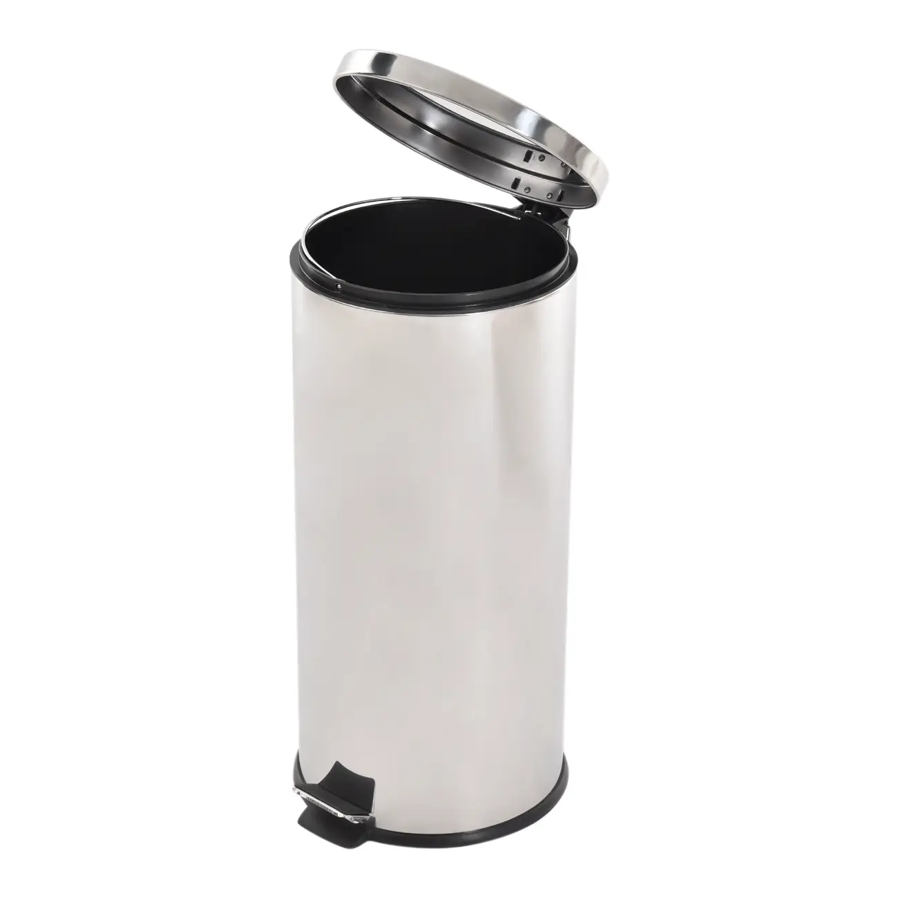 LIXEIRA COM PEDAL 30 L MALDEN - INOX/PRETO - Foto 4