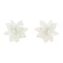 KIT COM 2 ADORNOS FLOR VILAREJO NOEL - BRANCO - Foto 1