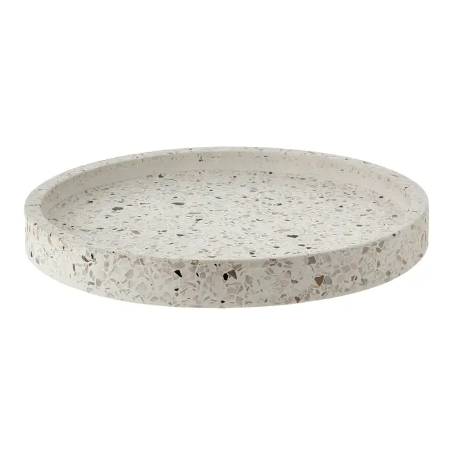 BANDEJA REDONDA 20 CM TERRAZZO - BRANCO/KONKRET - Foto 1