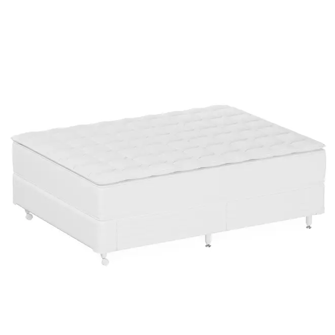 CAMA BOX DE CASAL C/GAVETA MIDDY - BRANCO/BRANCO - Foto 2