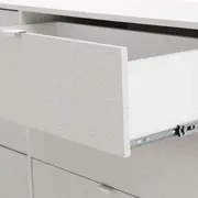 CÔMODA 6 GAVETAS 1,50 M X 42 CM SLEEK - BRANCO/GRANILITE - Foto 10