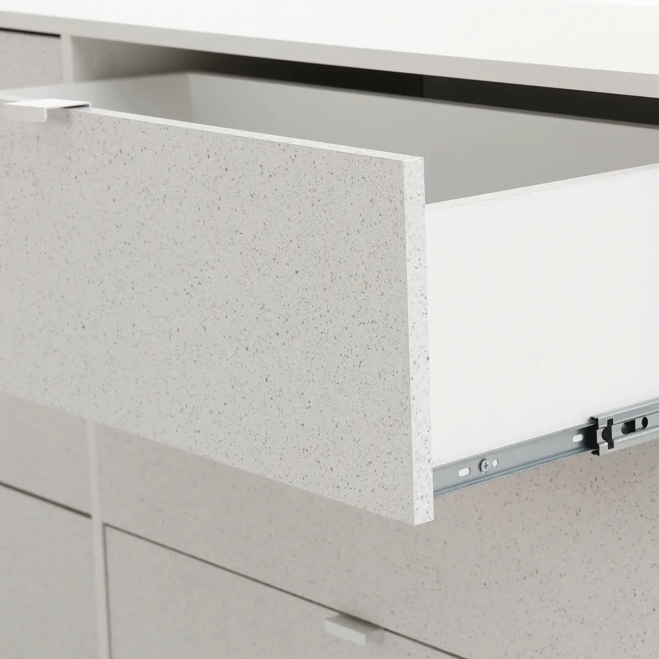 CÔMODA 6 GAVETAS 1,50 M X 42 CM SLEEK - BRANCO/GRANILITE - Foto 10